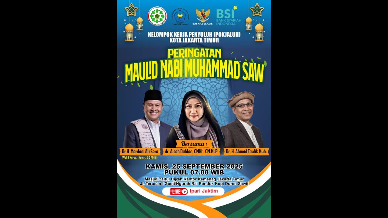 MAULID NABI MUHAMMAD SAW  |  POKJA IPARI JAKARTA TIMUR