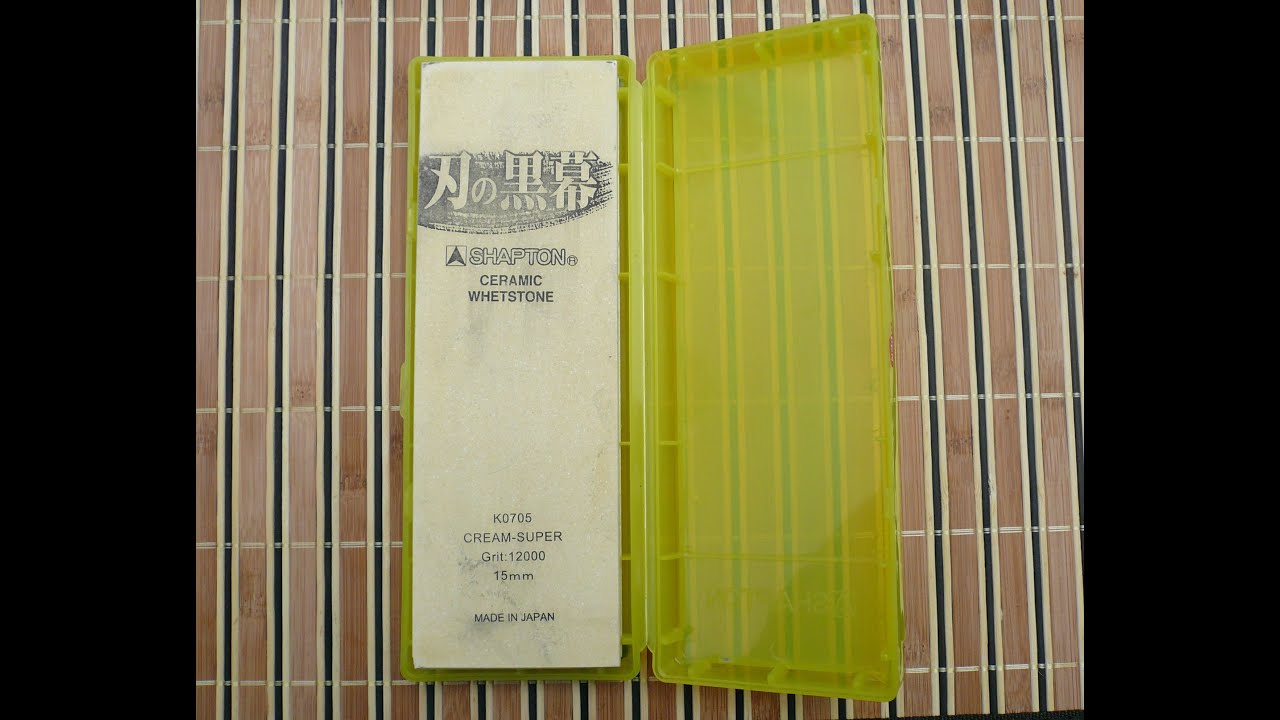 Sharpening stones: Shapton Ha-no-kuromaku 5000 and 12.000 grit