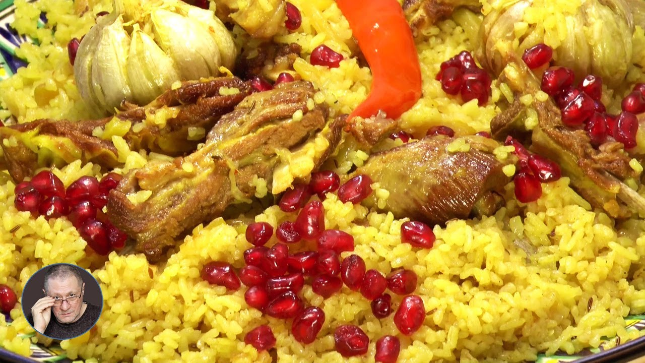 Плов ферганский с вкуснейшими мясистыми бараньими рёбрышками.