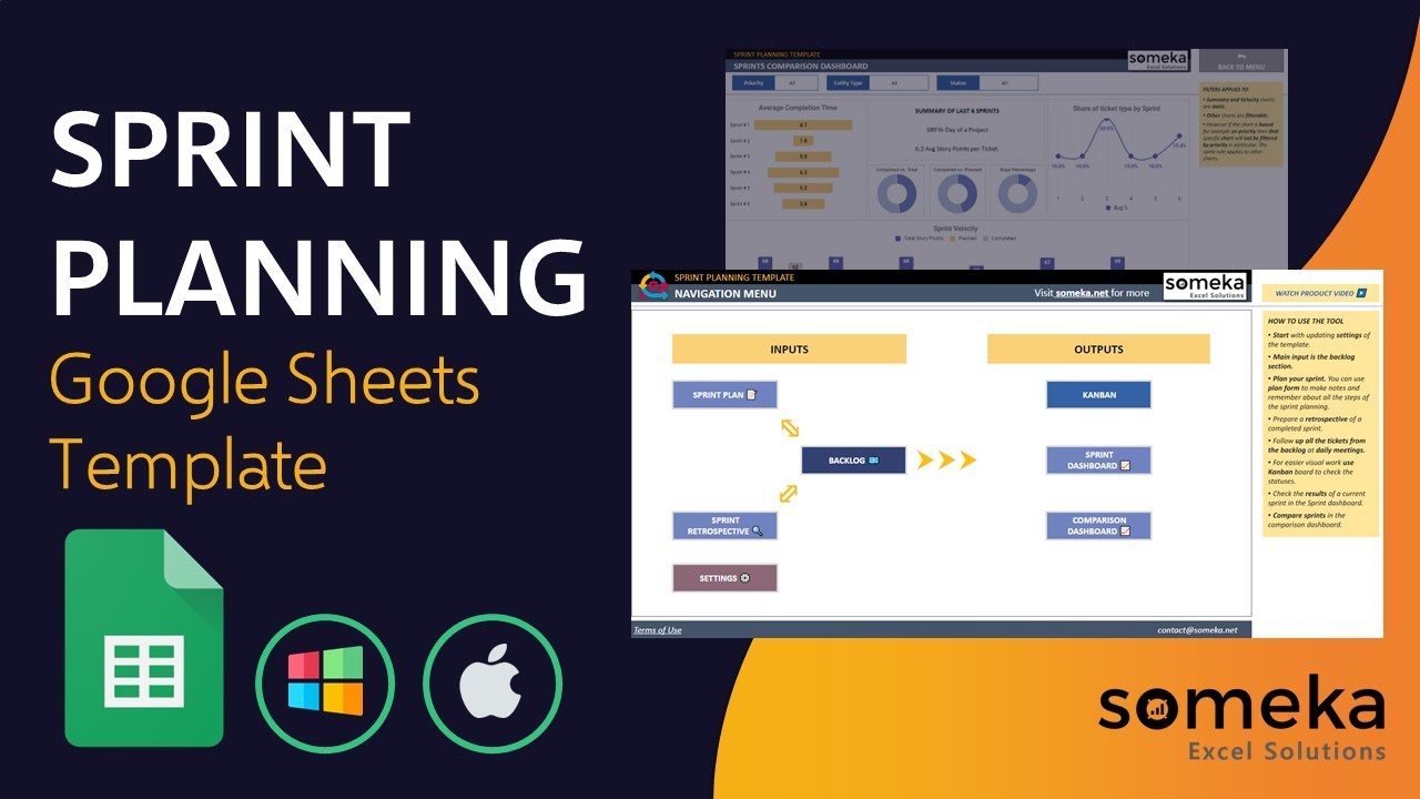 Sprint Planning Dashboard | Agile Project Management Tool in Google Sheets