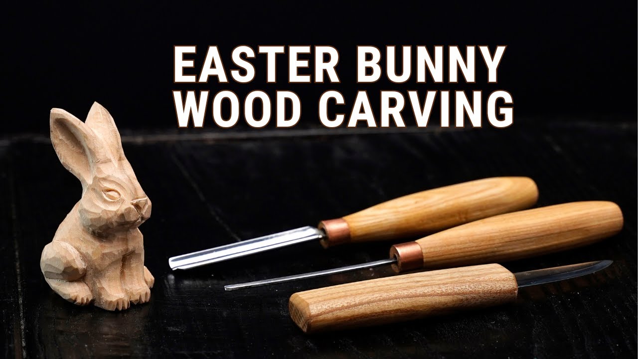 Easter Bunny Wood Carving