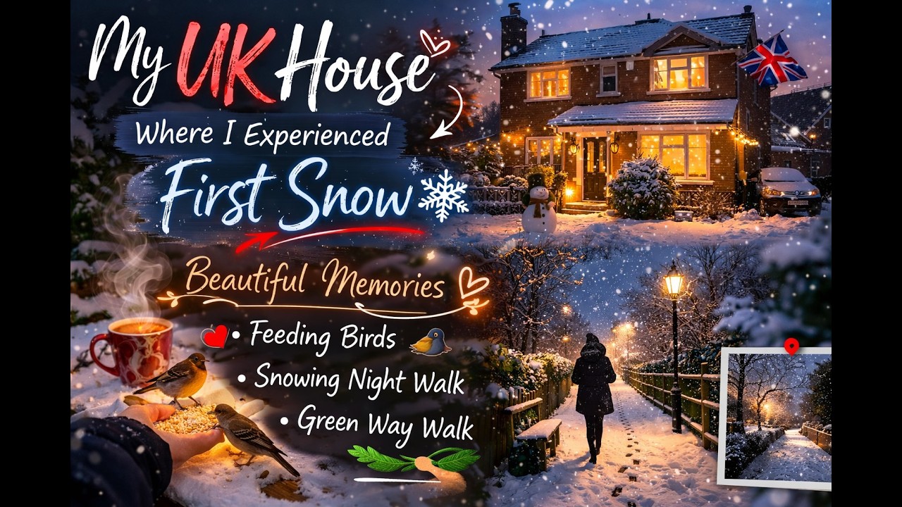 Heartwarming First Snow in UK 🇬🇧 | Feeding Birds & Winter Walk | Beautiful Memories