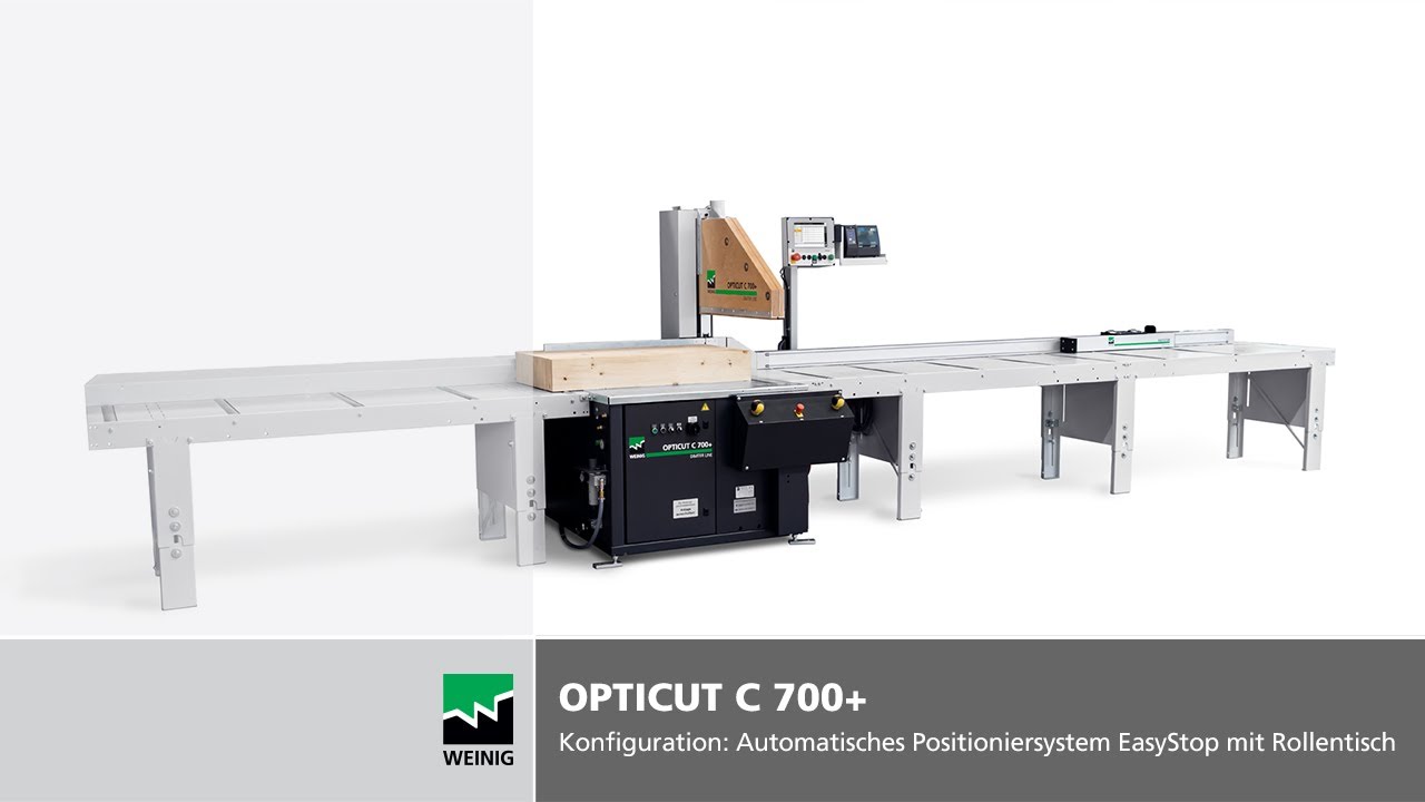 Untertischkappsäge OptiCut C 700+ | Konfiguration: Positioniersystem EasyStop mit Rollentisch