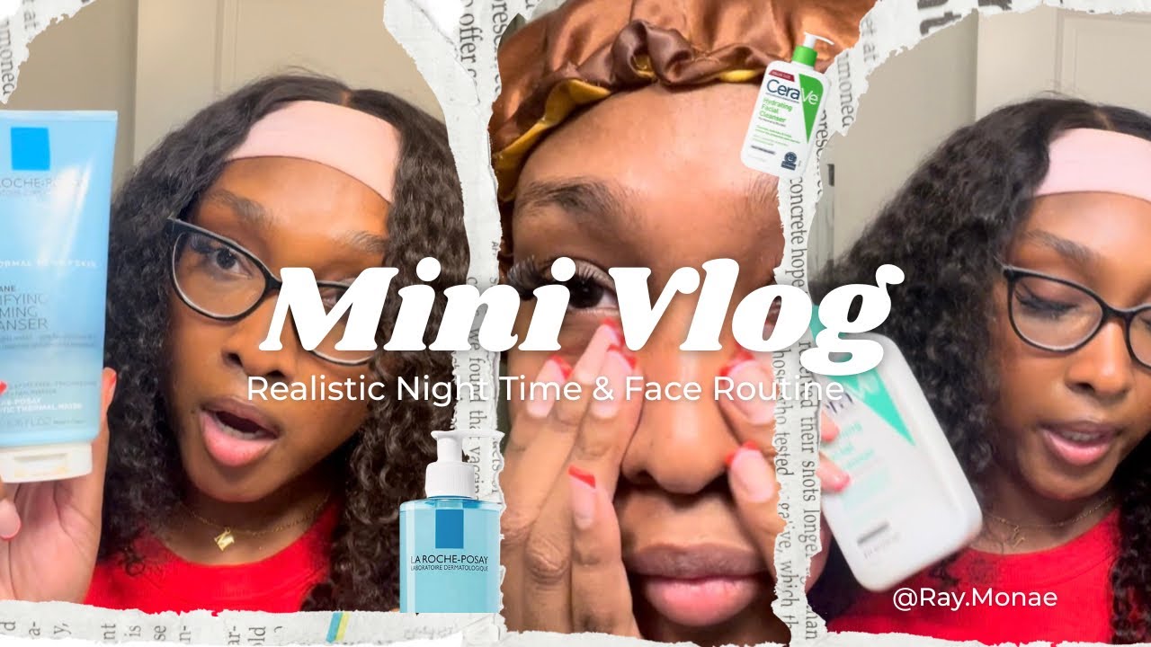 REALISTIC NIGHT & FACE ROUTINE| GRWM FOR BED