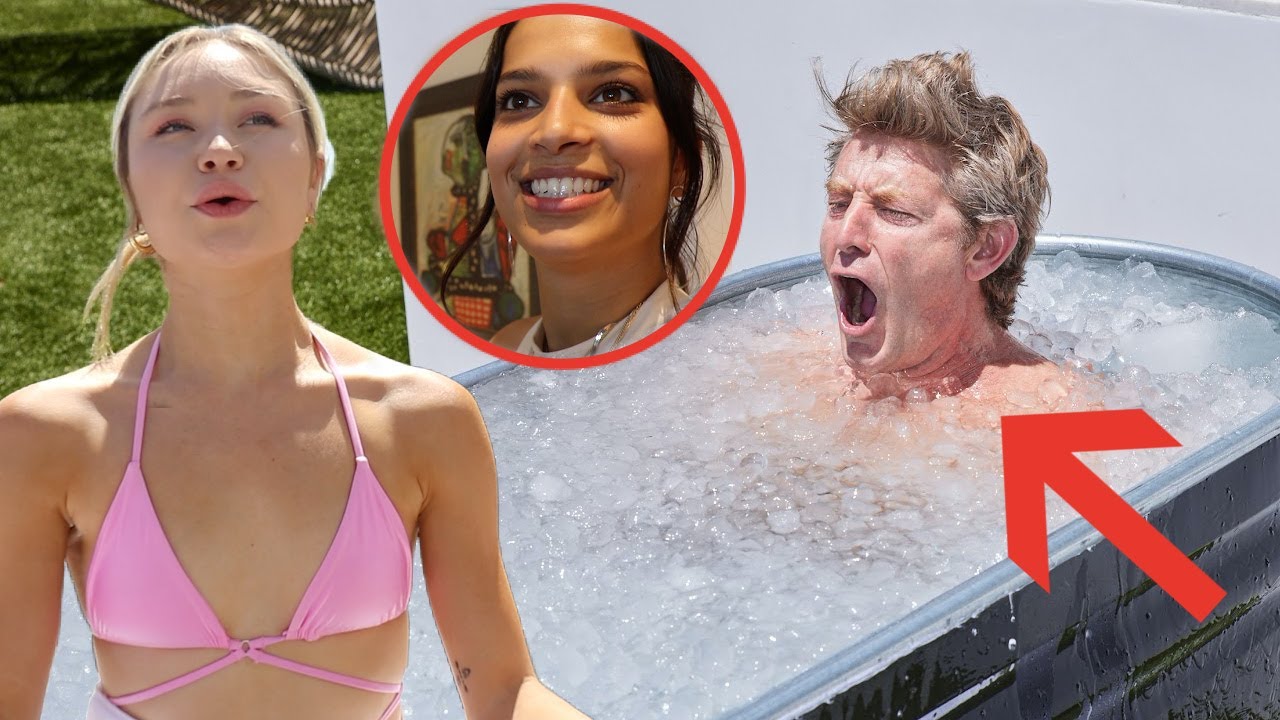CHALLENGING MY FRIENDS TO AN ICE BATH COMPETITION!!