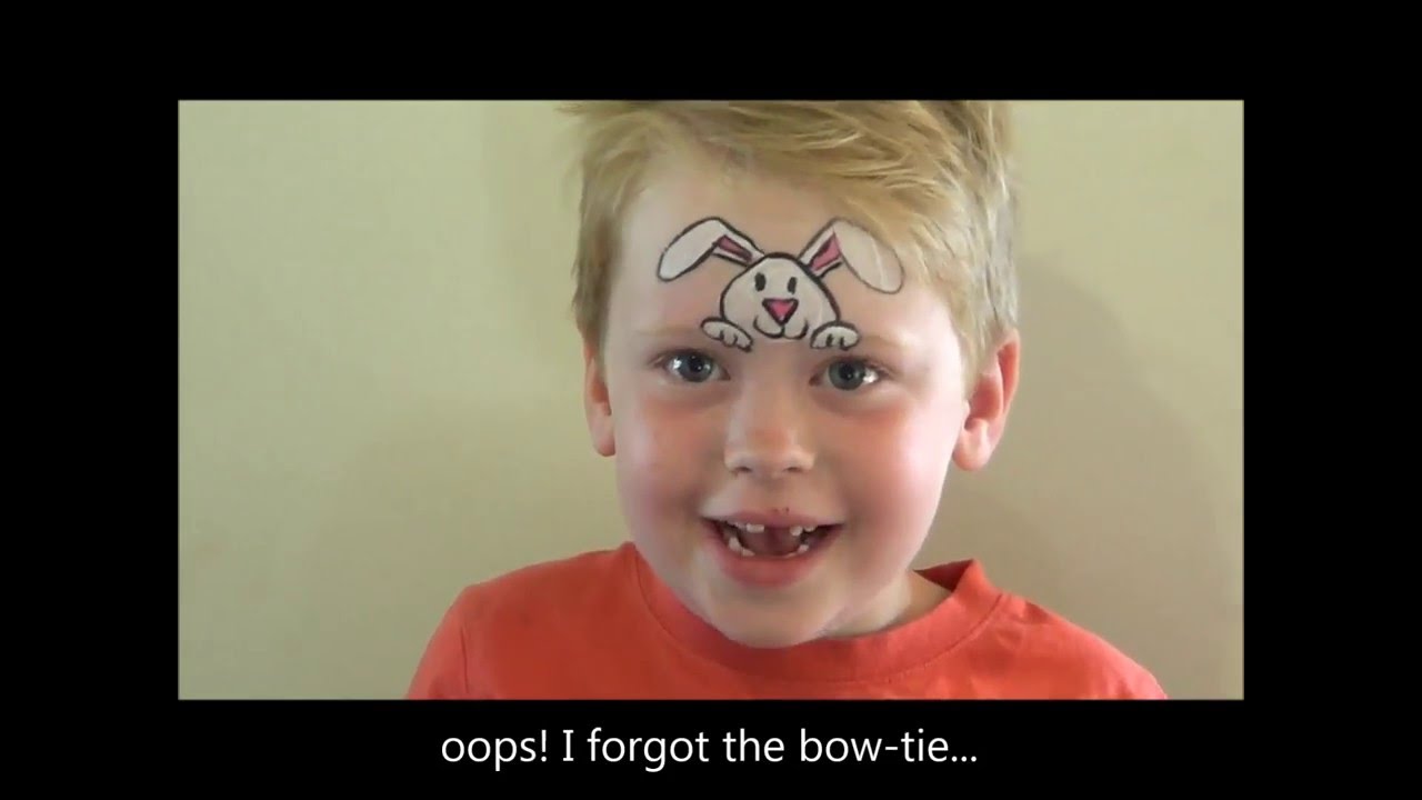 How to face paint an Easter Bunny - easy face painting with Kate Matthews