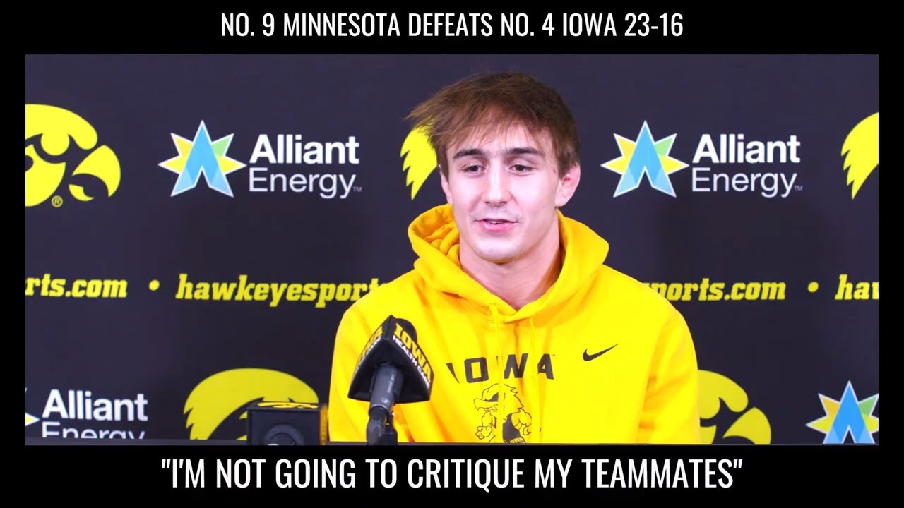 Iowa's Drake Ayala Takes Fall In Wrestling Upset