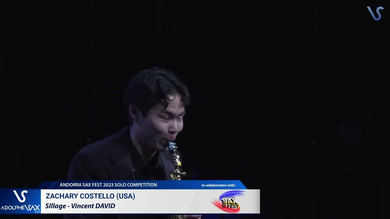 SEMIFINAL SAXFEST 2023: Zachary Costello (USA) plays Sillage, Vincent DAVID