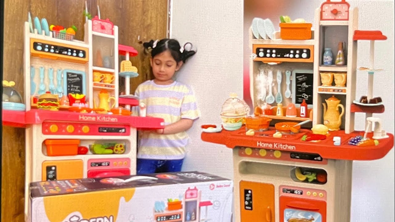 Kid’s kitchen set unboxing hieght 71cm //kitchen set review // 
