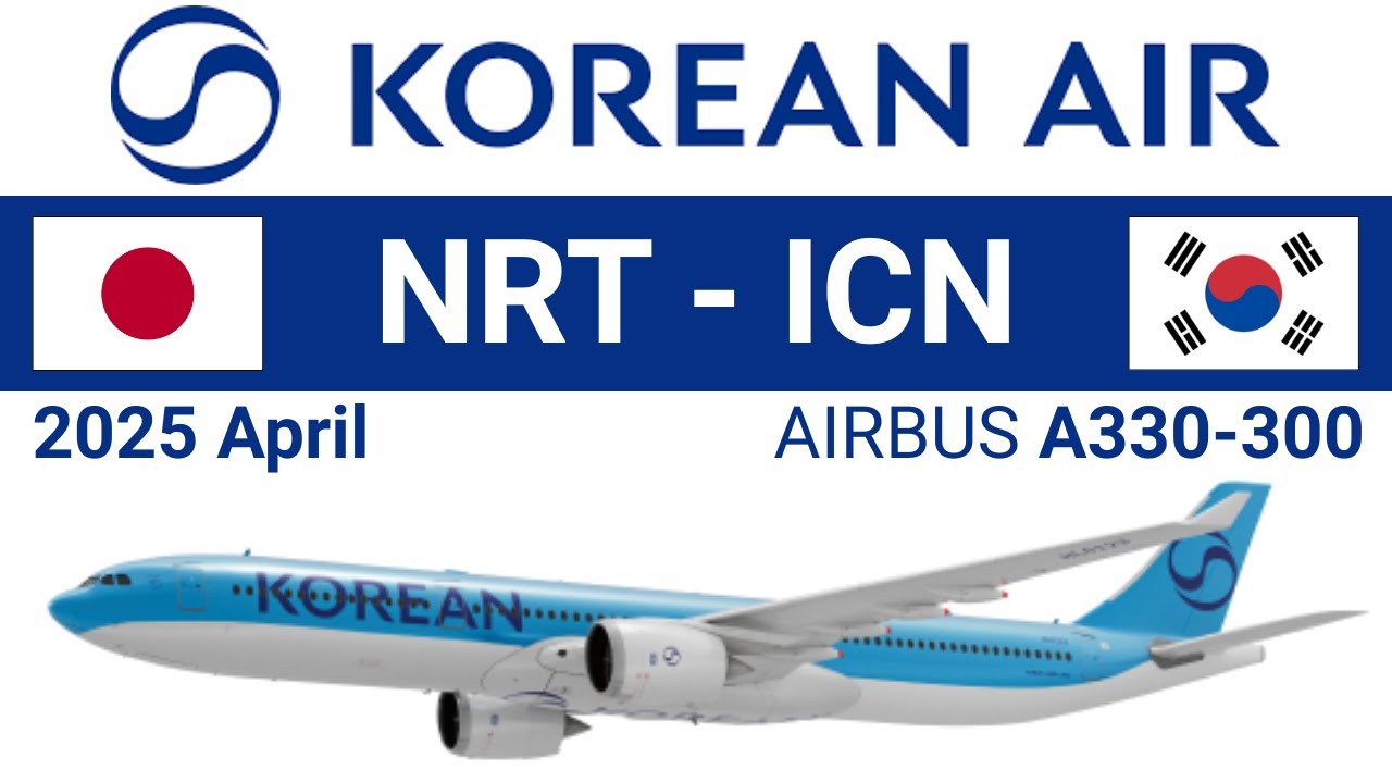 KE706 Korean Air NRT ICN Flight Review: Tokyo Narita Seoul Incheon Airport