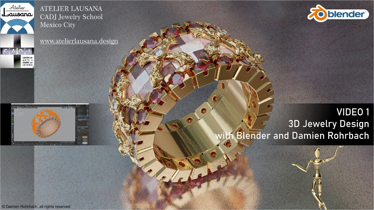 VIDEO 1 3D Jewelry design with Damien Rohrbach and Blender