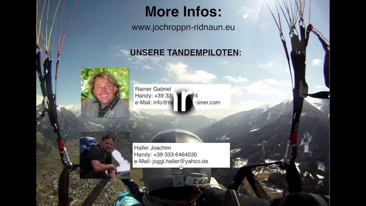 Tandemfliegen im Ridnauntal