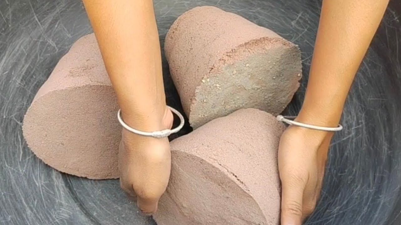 |ASMR| Soft dusty red sand cement dry +water💦 crumbling |sleepaid| |satisfying video|