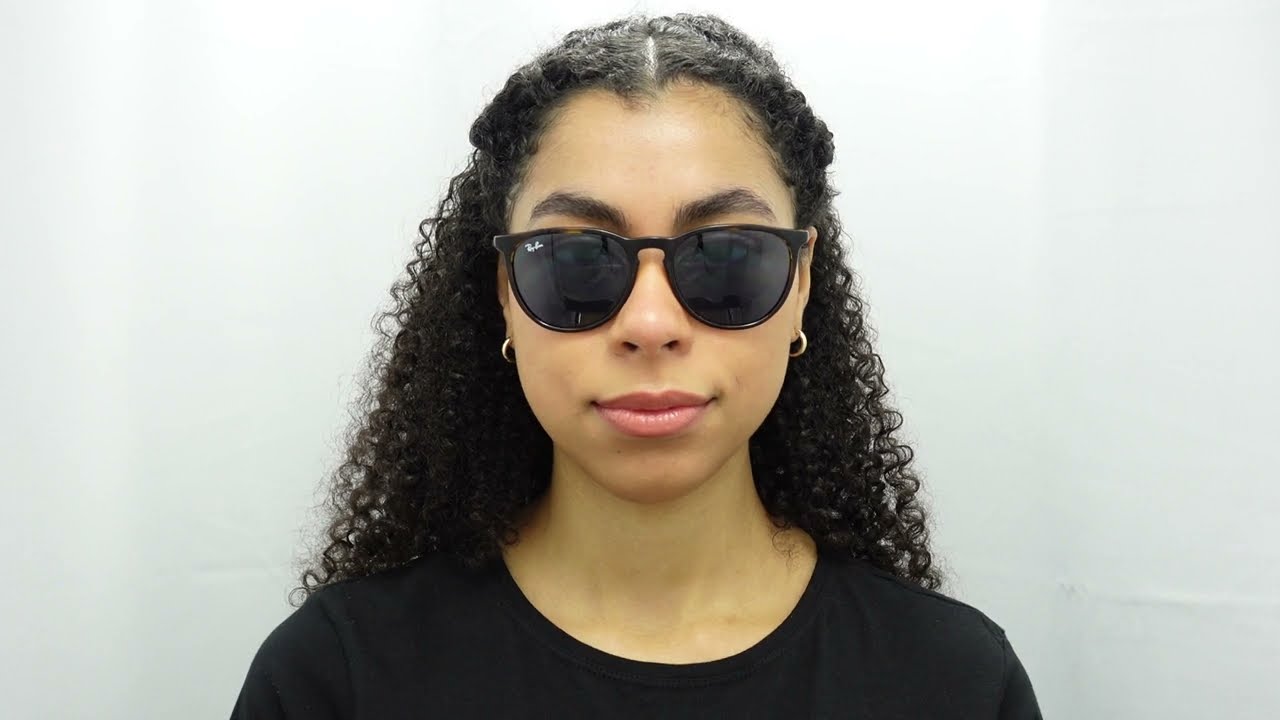 Woman model wearing Ray Ban 4171 639080 54mm Sunglasses