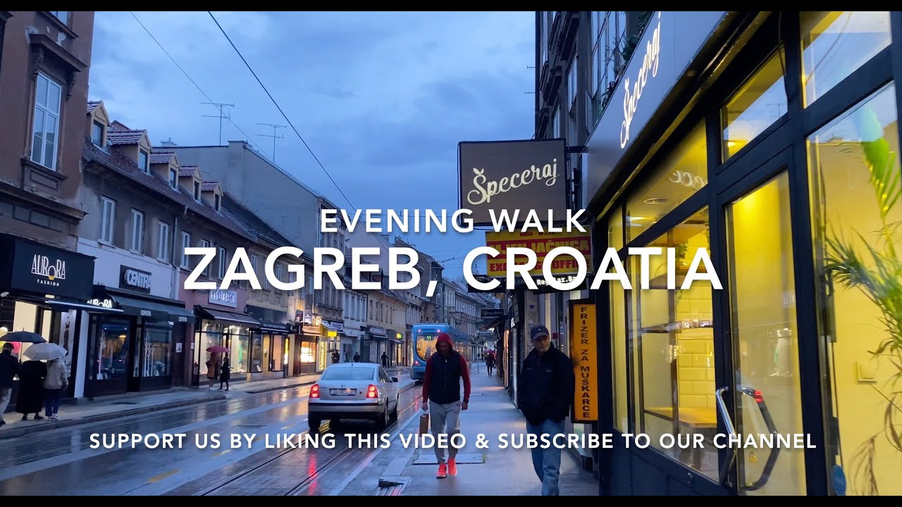 Croatia Walks: Zagreb | Capital of Croatia | Shopping Street | Croatia Walking Tour | 4K