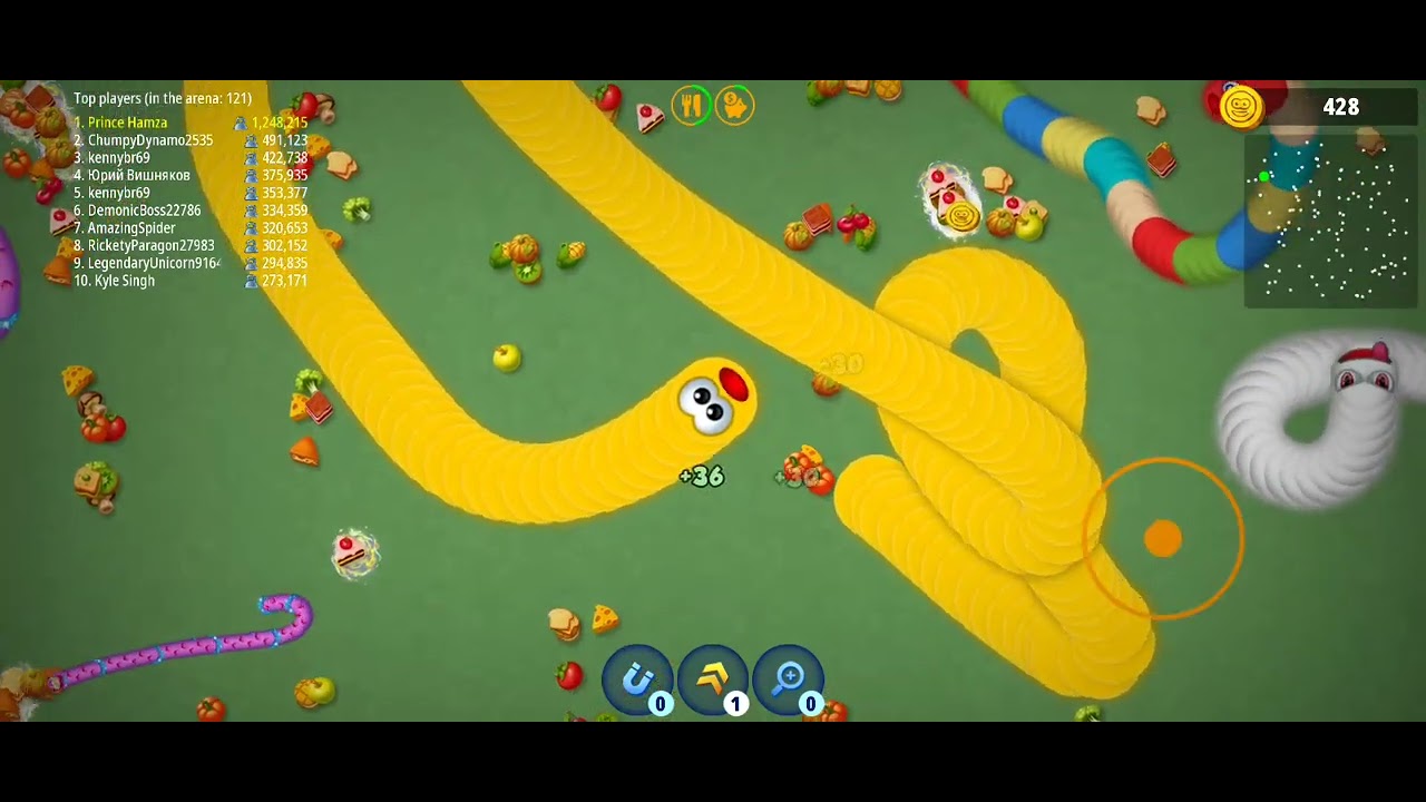 I am at the top of Leaderboard 😍 | Worms zone.io gameplay py a pro gamer | #iogames #viral