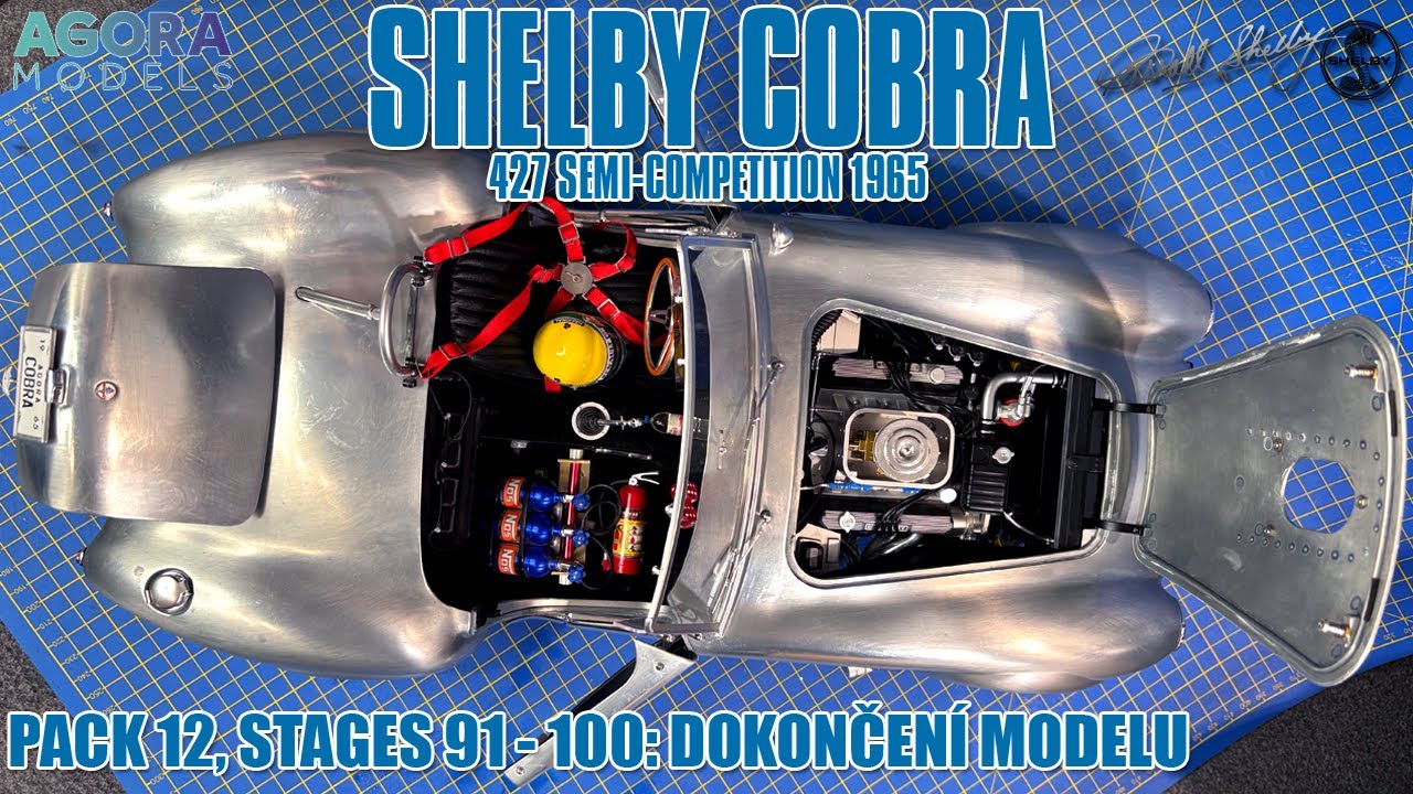 DOKONČENÍ Big Scale Modelu 1965 SHELBY COBRA SEMI COMPETITION, Agora Models, Pack 12 Stages 91 - 100
