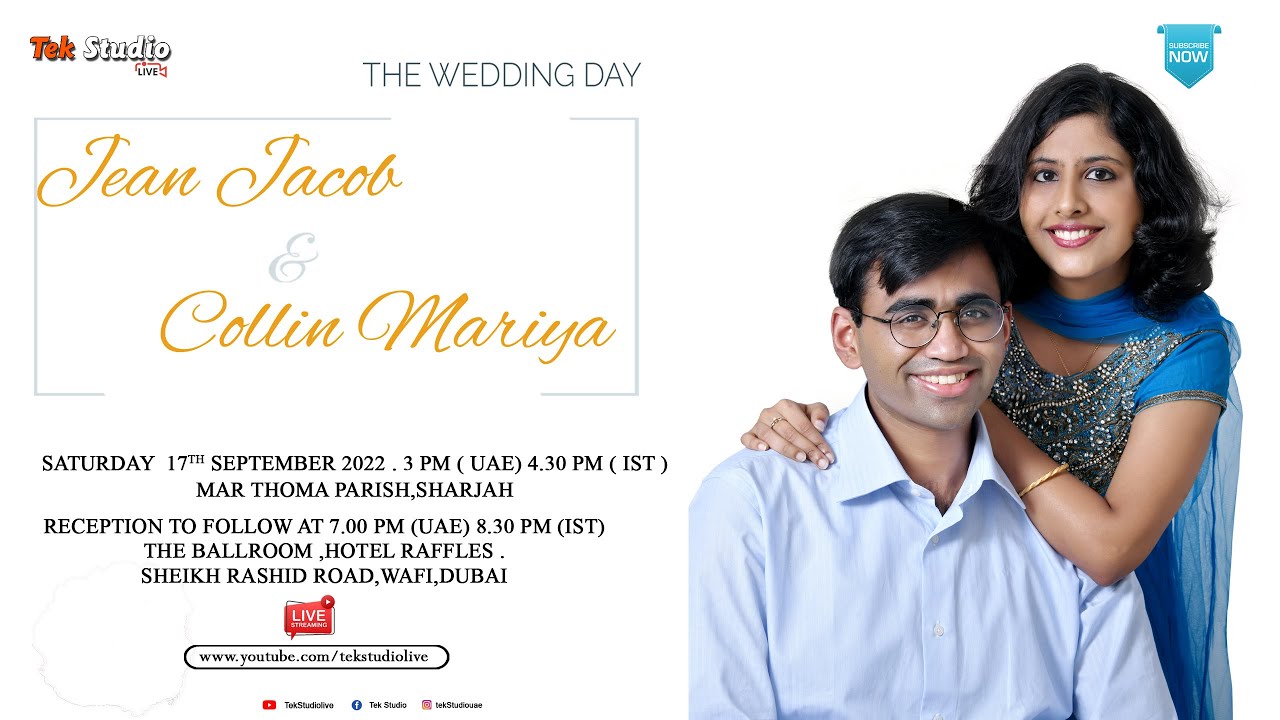 JEAN JACOB & COLLIN  MARYA  | Wedding Live | Tek Studio