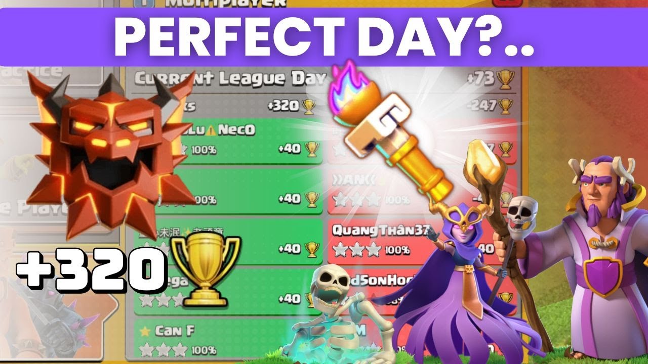 Can Super Witches + Heroic torch go PERFECT in Legends..? #COC#Legendleague#Superwitches#heroictorch