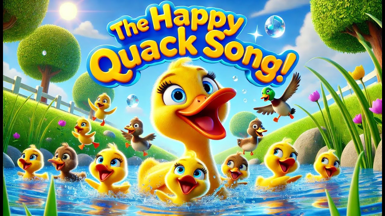 🦆The Happy Quack Song! Fun Song for Kids 🦆🎶