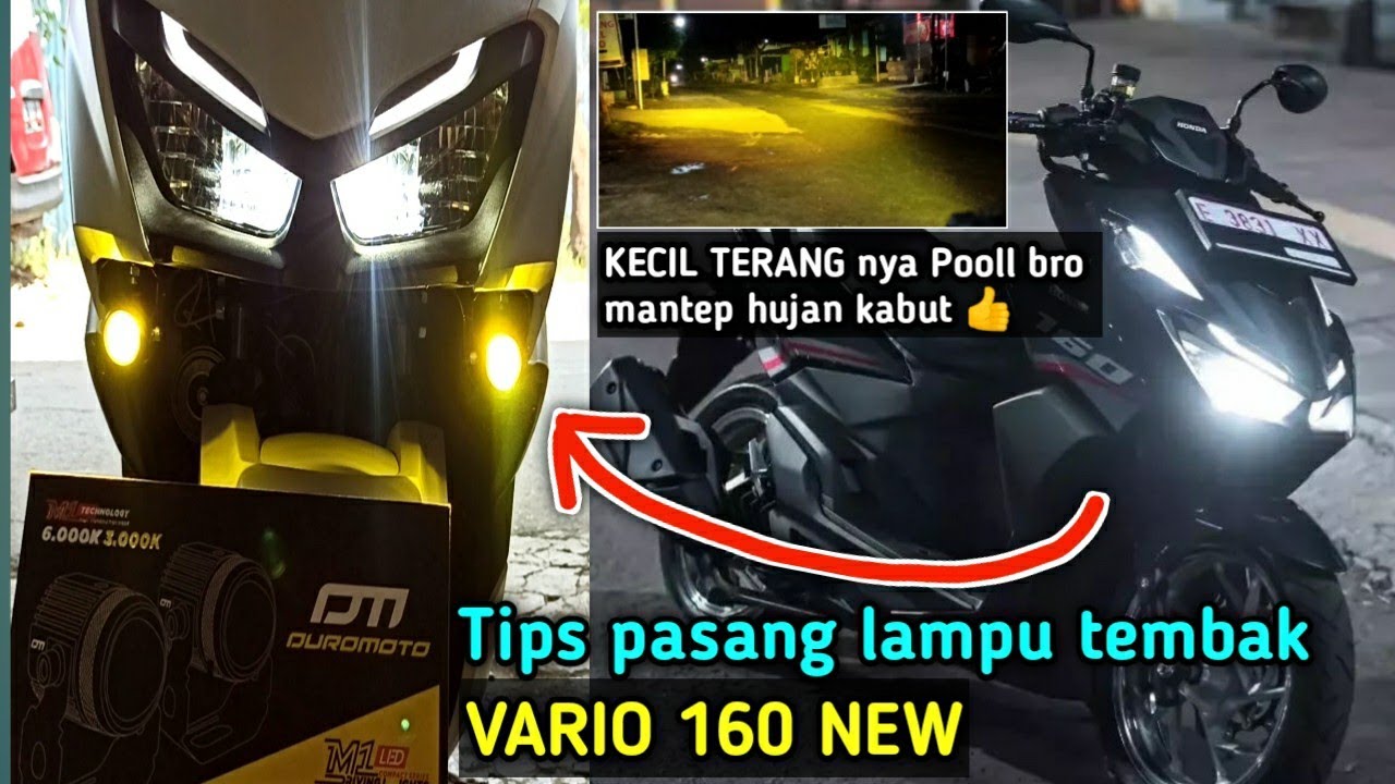 PASANG LAMPU TEMBAK VARIO 160‼️D2 laser - Lampu tembak terang berkwalitas awet
