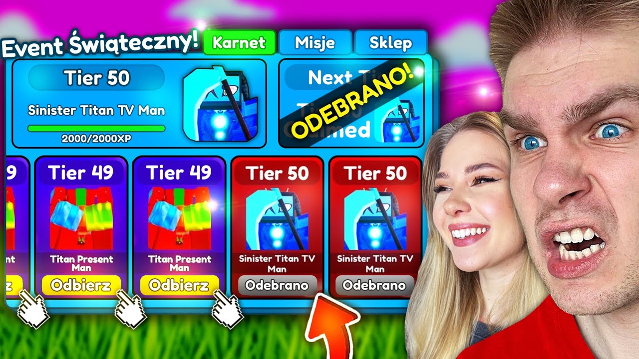Spędziłem *CAŁY DZIEŃ* ⚠️ i ODBLOKOWAŁEM NOWEGO *MITYKA* 😈 TITAN TV SANTA 🚽 w Toilet Tower Defense