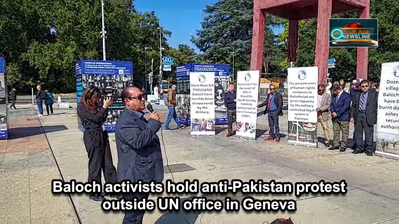 Baloch activists hold anti-Pakistan protest outside UN office in Geneva