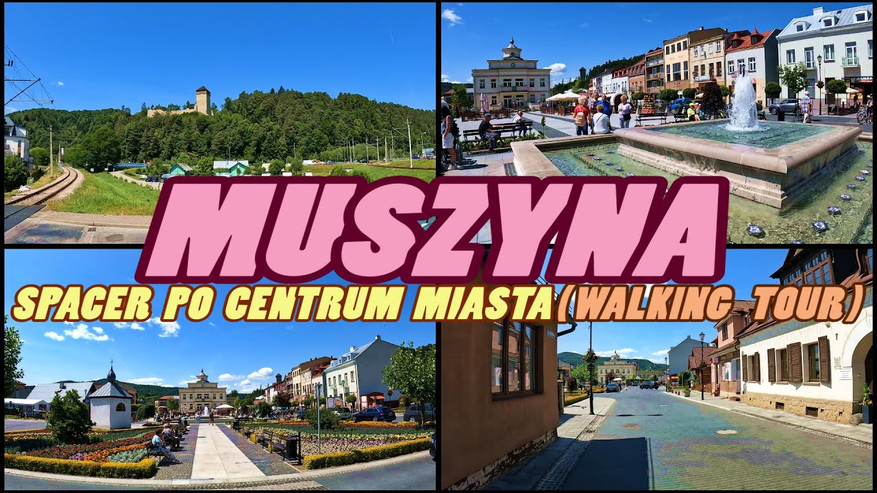 MUSZYNA spacer centrum miasta - Muszyna walking tour - Poland [4k]