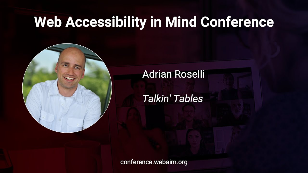 Adrian Roselli: Talkin' Tables