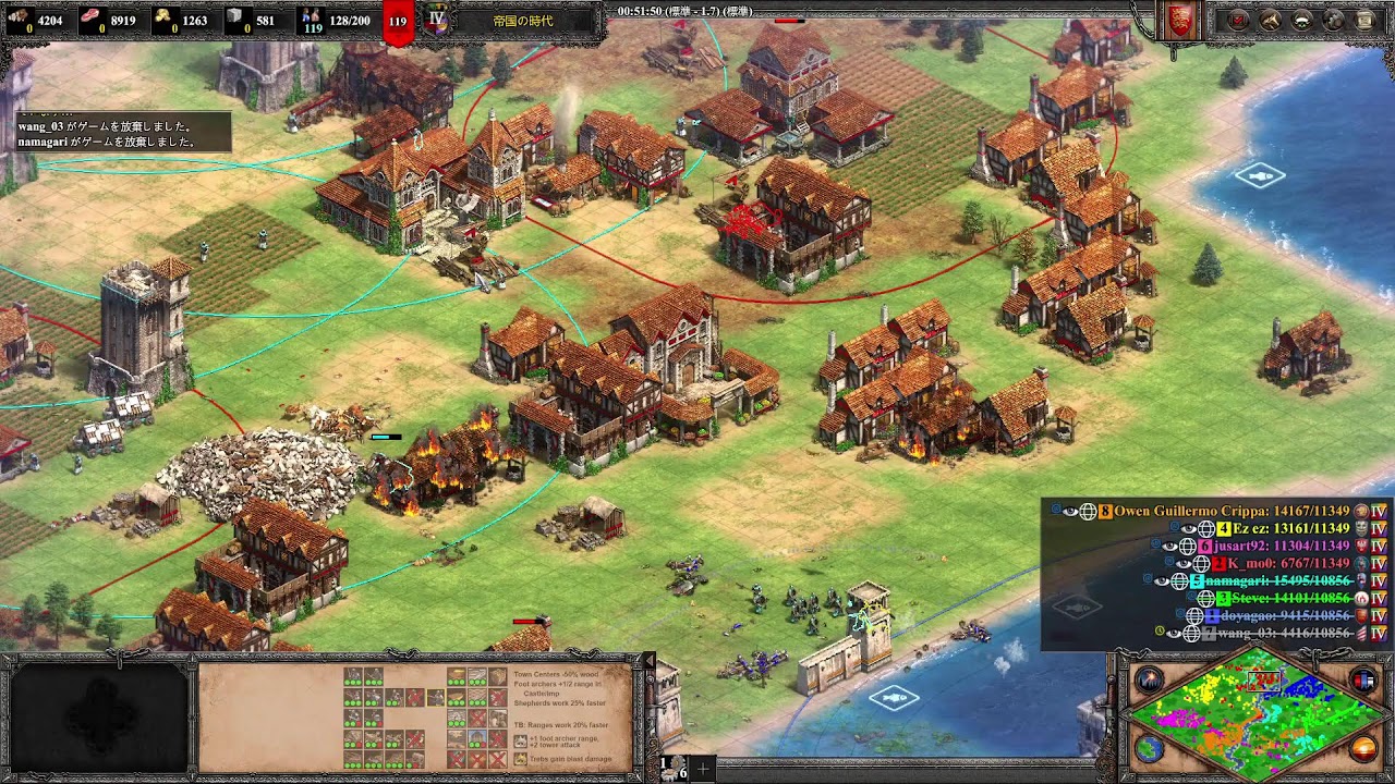 Aoe2 DE 1100～1300レート 4vs4