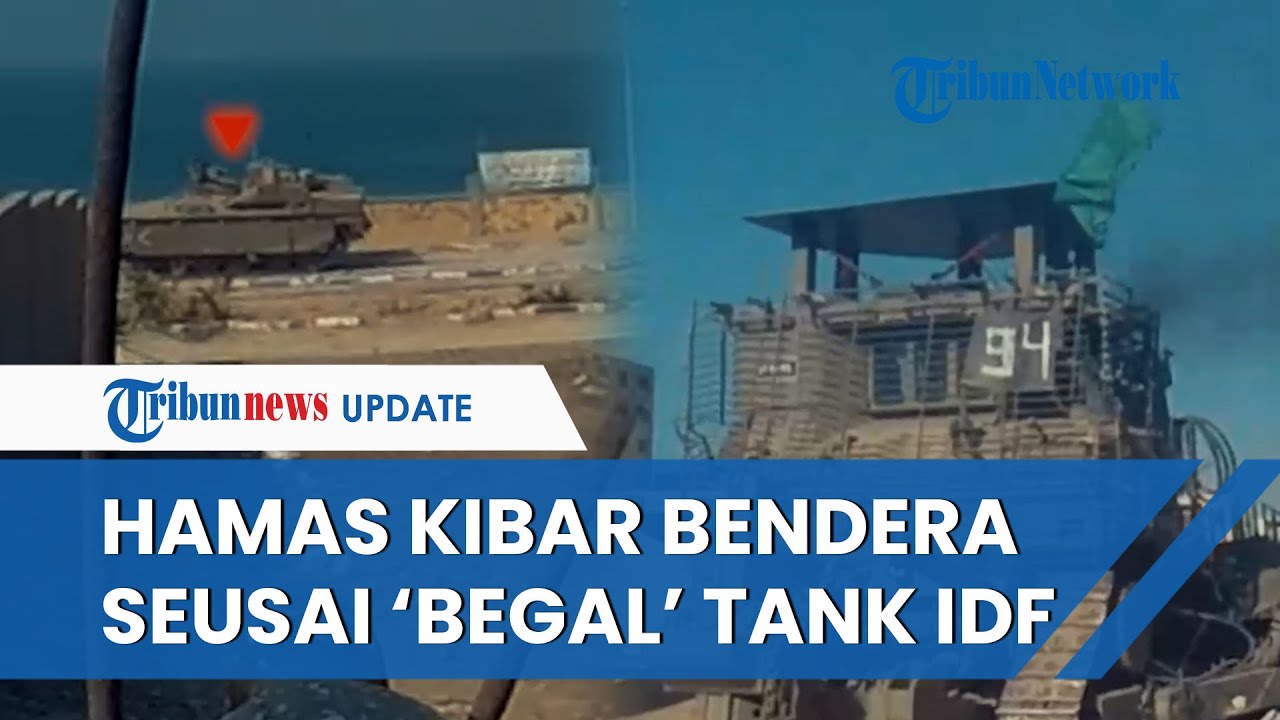 [FULL] VIDEO Detik-detik Brigade Al Qassam Rebut Tank Canggih Israel lalu Kibarkan Bendera Hamas