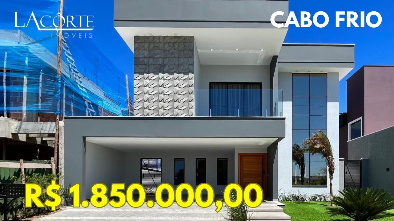 Casa MODERNA no ALPHAVILLE, 2 min de BÚZIOS, porteira fechada! ÓTIMO INVESTIMENTO. CABO FRIO.