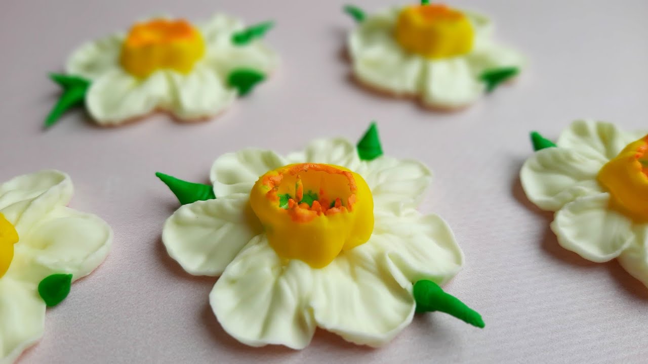 Нарциссы из айсинга. Цветы из айсинга