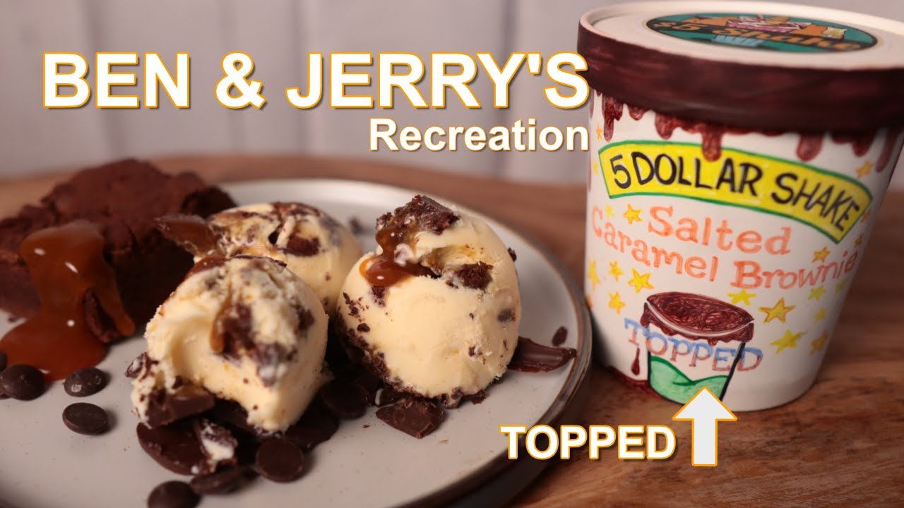 Making Ben & Jerry's: Salted Caramel Brownie Topped ice cream at home