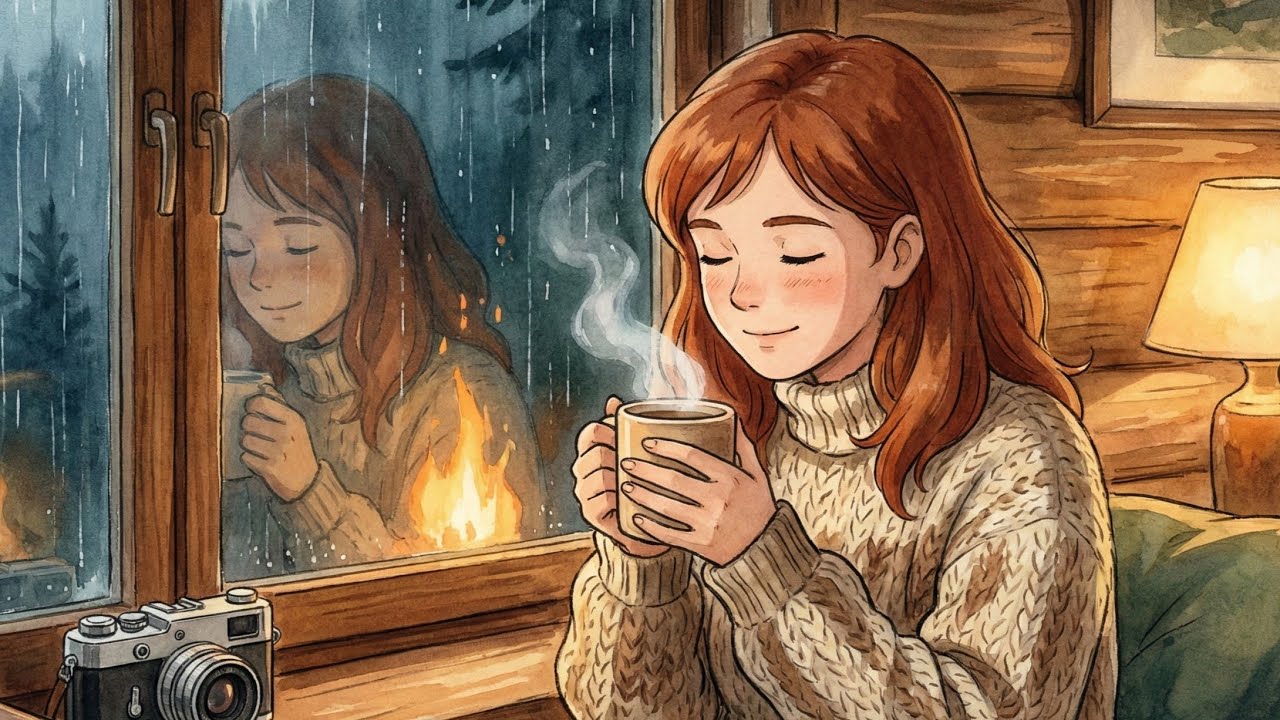 Alone in a wooden house amidst the rain - Complete social media detox | Ghibli movies