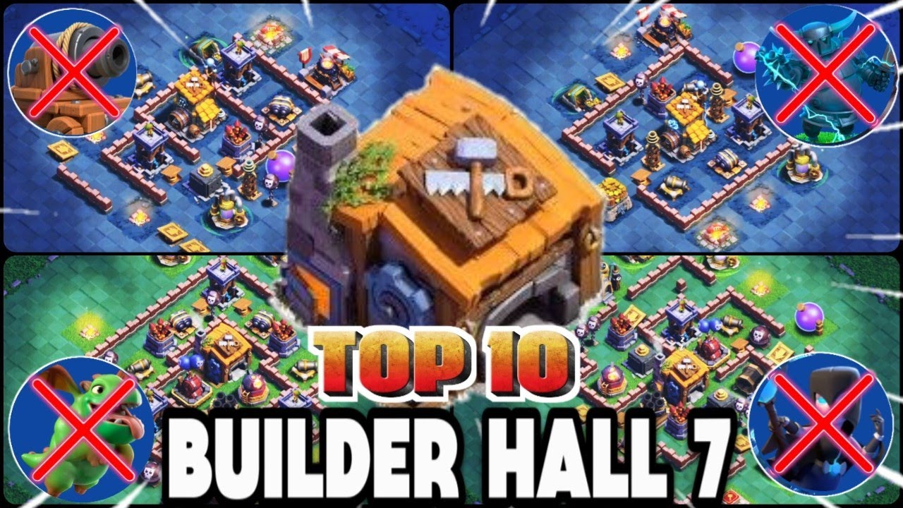 NEW TOP-10 BUILDER HALL 7 BASE WITH LINK + REPLAY || BH7 ANTI 6 STAR  || BH7 BASE ANTI WITCH