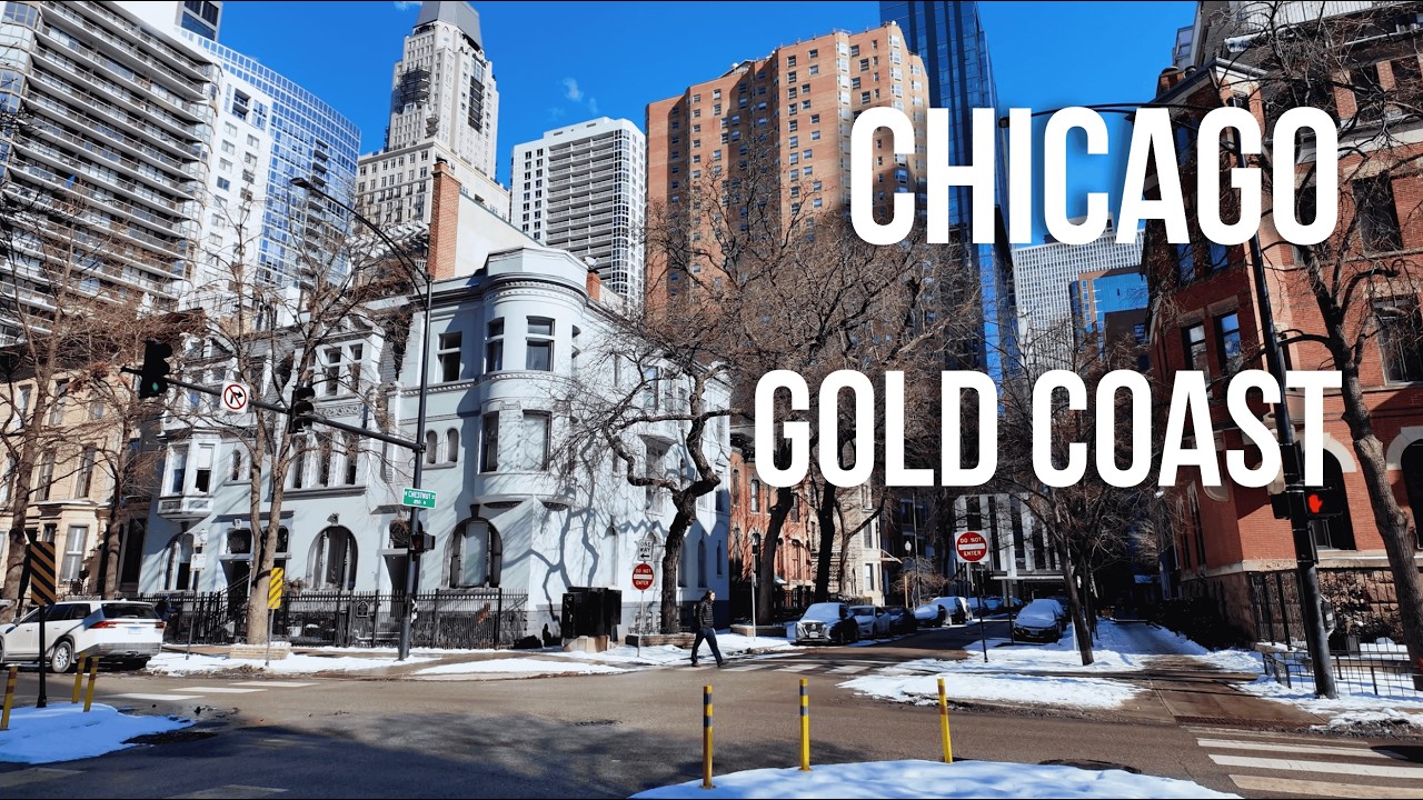 Chicago Gold Coast in Winter ❄️ – 4K City Walking