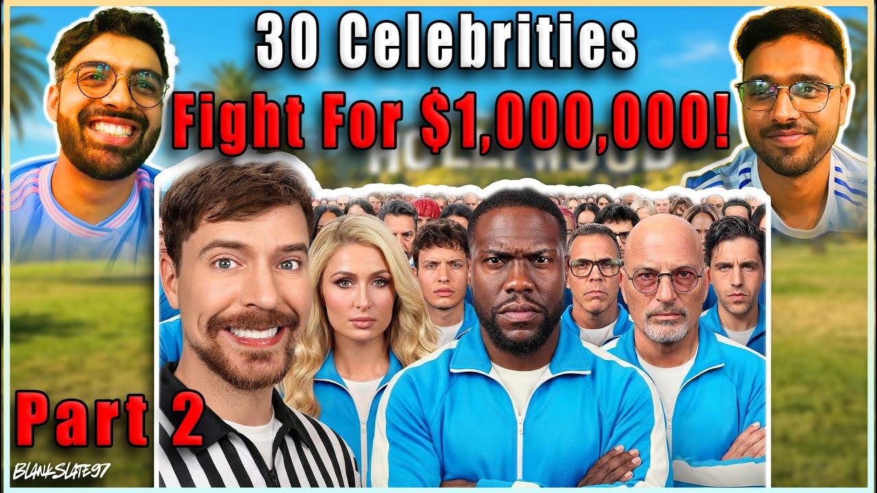 MrBeast Made 30 Celebrities Fight for $1,000,000… We React 😱💰Part - 2  #MrBeast #MrBeastReaction