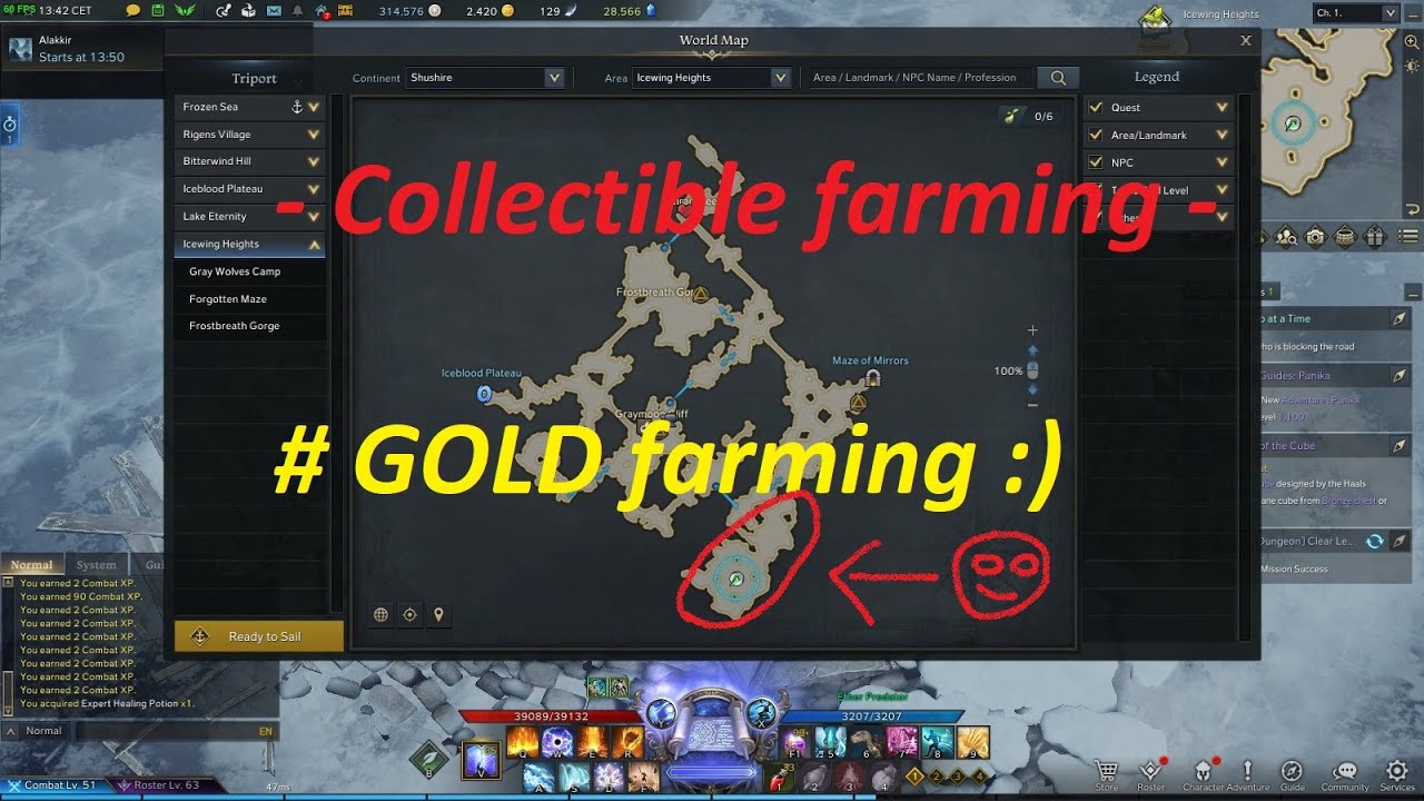 - Lost ark - GOLD farm in Shushire - Collectible Farming - Best Spot (my fav spot) - LotofPlayerHERE
