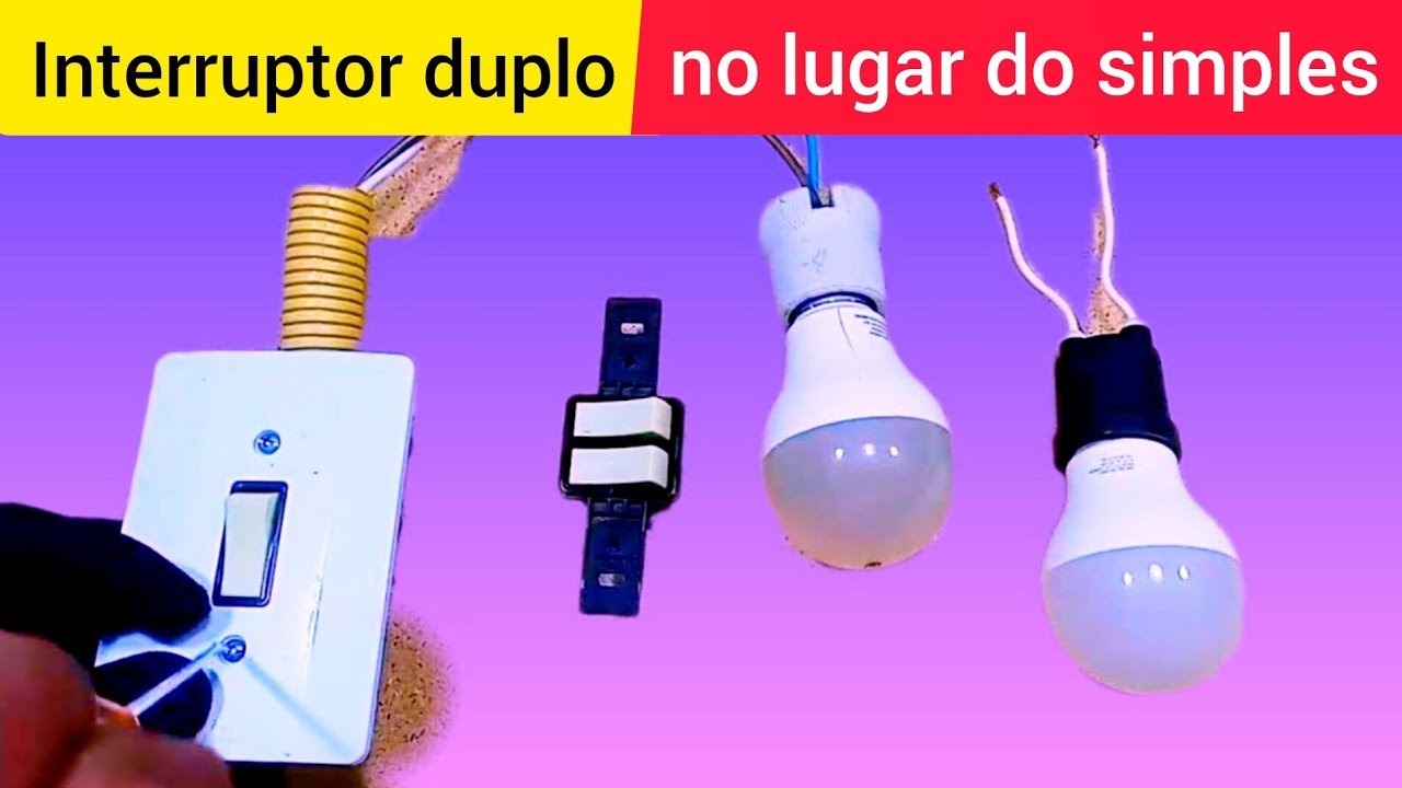 Como ligar interruptor duplo no lugar do interruptor simples