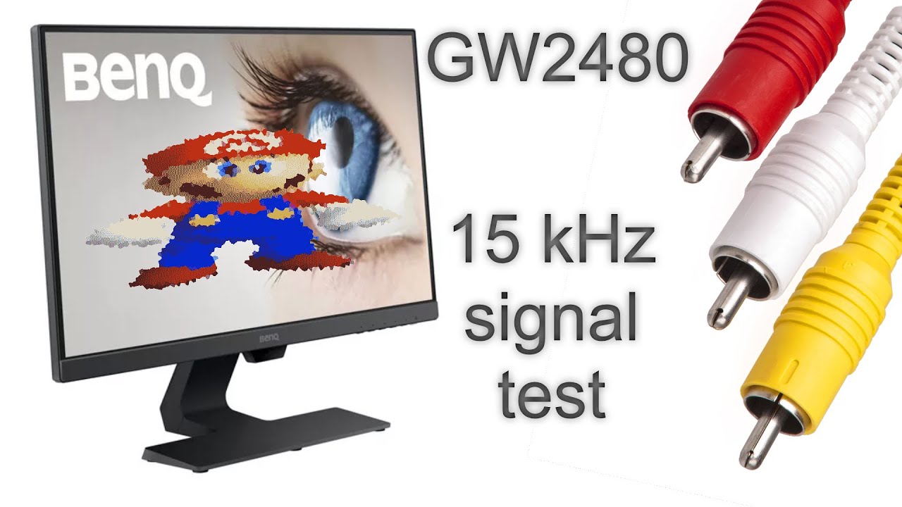 BenQ GW2480 quick overview (15kHz signals, 240p, 480i, input lag) READ PINNED COMMENT