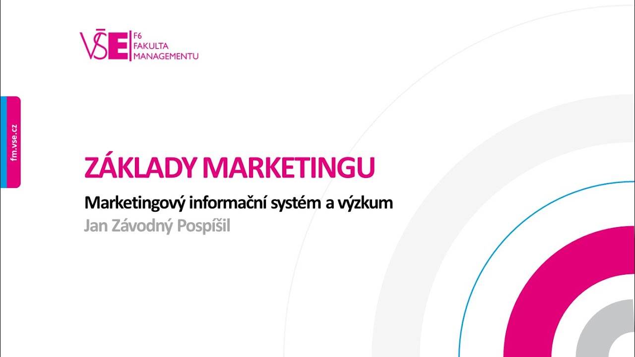 Úvod do marketingu – Marketingový informační systém a výzkum 02