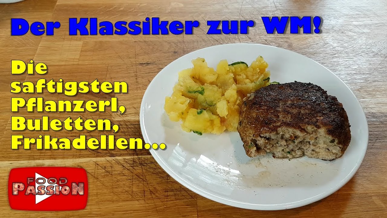 Bayerische Fleischpflanzerl, Frikadellen, Buletten mit Kartoffelsalat