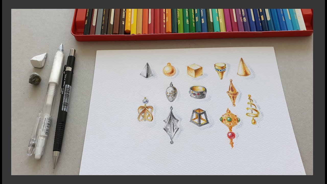 Jewellery  3D Forms Color Rendering