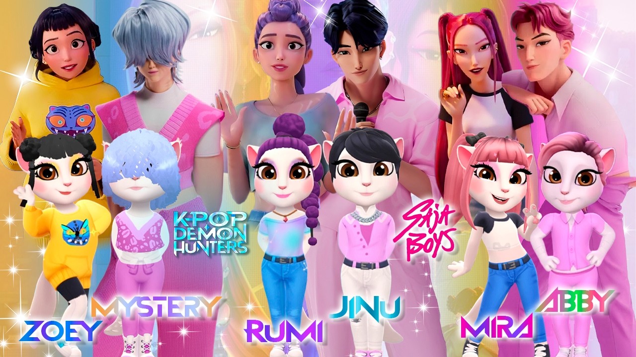 😈🎵 My Talking Angela 2 | K POP DEMON HUNTERS | New Cosplay  Makeover🔥✨