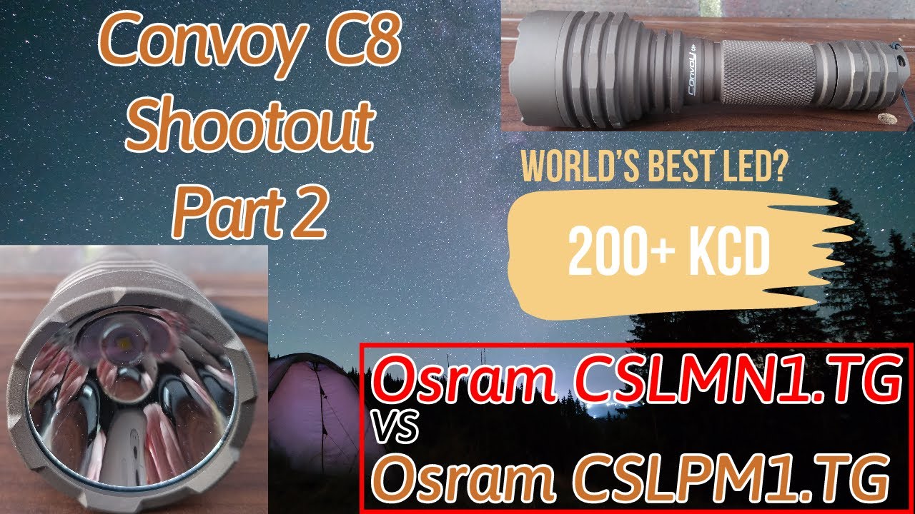Convoy C8 Shootout (Round  2)- Osram CSLMN1 vs Osram CSLPM1-  Beam Shots
