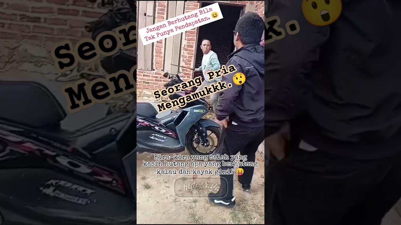 Seorang Pria Mengamuk Ketika di Tagih Hutang. 😮#hutang #ngamuk #viralvideo #trending #reels #fyp
