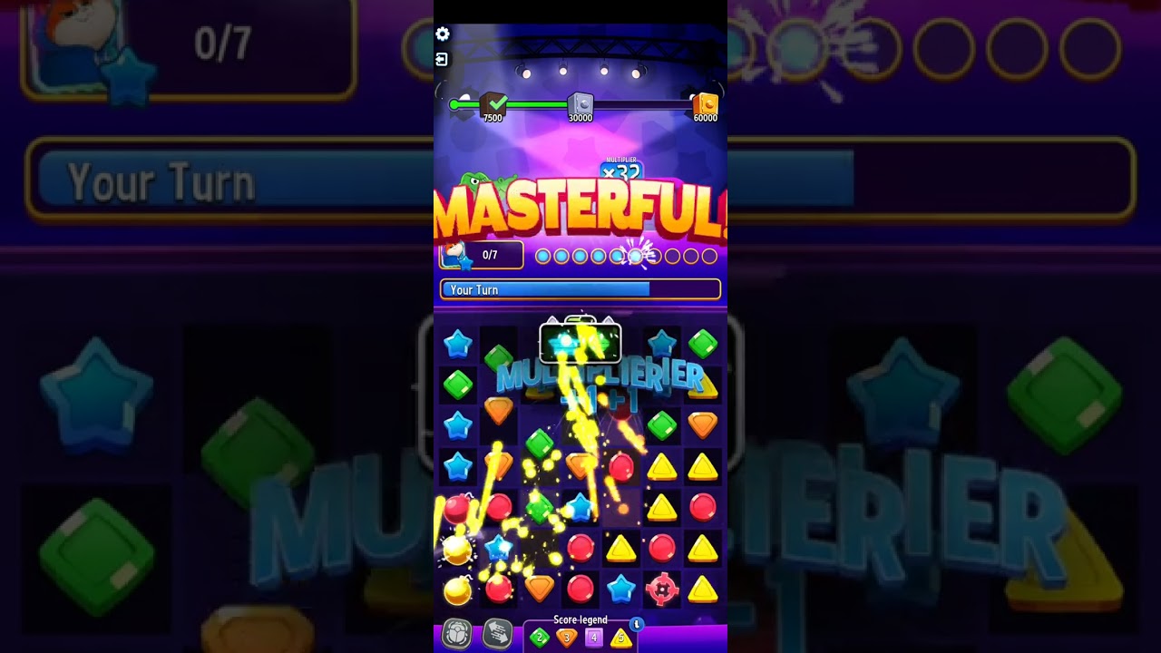 match masters . solo challenge . perfect heist.  vertical rush . 60000