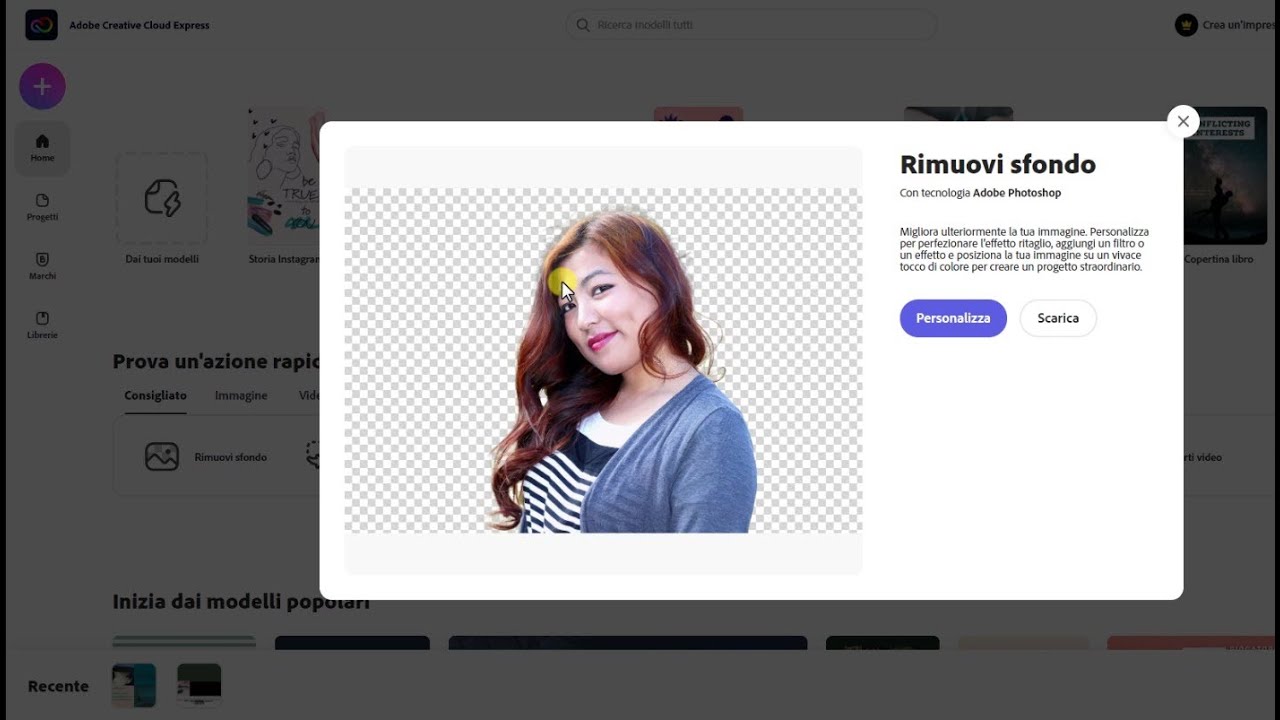 Adobe Creative Cloud Express per editare video e immagini gratis online