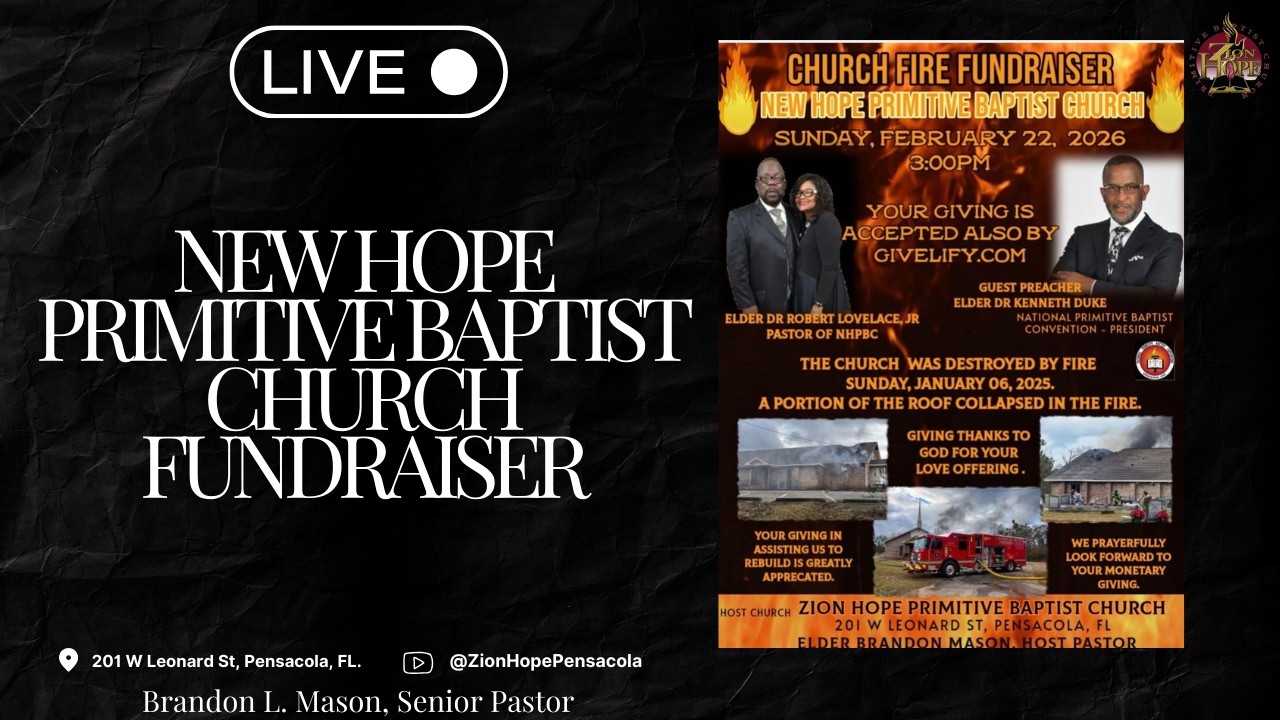 New Hope Primitive Baptist Church Fundraiser (February 22, 2026)